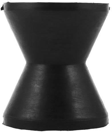 GARVALON Boat Trailer Roller Kit with Rubber Keel Stop Bumper, Black Yacht Bow Support Roller for Fishing Boats and Trailer Accessories, Anti-Wobble Towing Replacement
