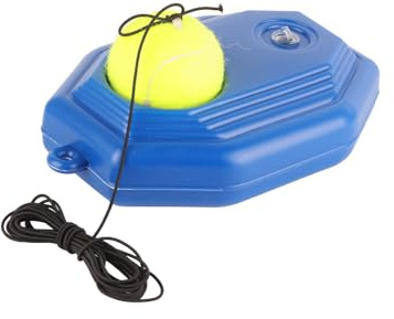 Tennis Ball Back Trainer Set with Elastic Rubber Rope for Single Person Practice,Sturdy Base for Stable Support, Convenient Training Tool for Garden and