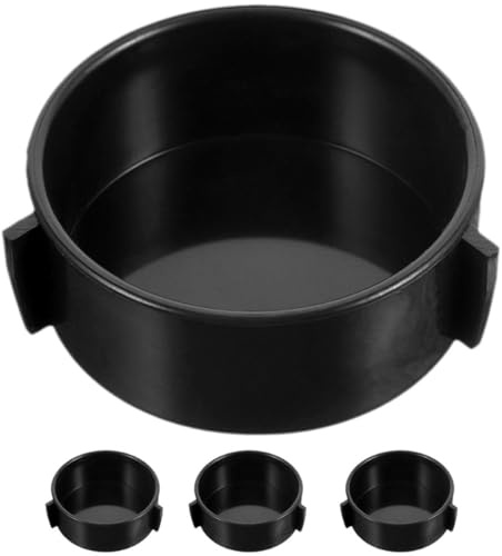 Toddmomy Ciotole per Rettili Resistenti all’Usura e Facili da Pulire in Ceramica Nere Set 4 Pezzi per Alimentazione e Acqua di Lucertole e Altri Rettili