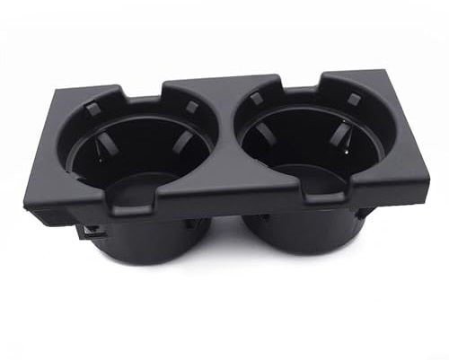 HpLive Dualer Getränkehalter Mittelkonsole Mit Münzfach, Kompatibel Mit Für BMW E46 3Er 1999-2006, OEM 51168217957, Schwarze Ausführung，getränkehalter Mittelkonsole, Doppelbecherhalter Auto