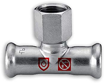 C-Stahl Pressfitting M Kontur - T-Stück (IG) - 15mm x DN 15 (1/2) x 15mm