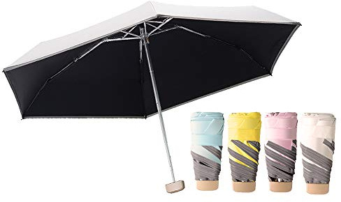 ZFQ Mini Compact Sun&Rain Travel Umbrella - Lightweight Portable Umbrella with 99% UV Protection, UPF 50+ for Kids Women