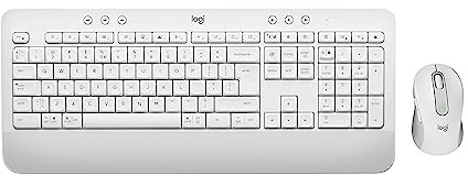 Logitech Signature MK650 Combo for Business, Wireless Mouse and Keyboard, Logi Bolt, Bluetooth, SmartWheel, Globally Certified, Windows/Mac/Chrome/Linux - White