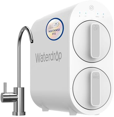 Waterdrop G2 Reverse Osmosis System, 7 Stage Tankless RO Water Filter System, Under Sink Water Filtration System, 400 GPD, 1:1 Pure to Drain, Reduces TDS, FCC Listed, USA Tech