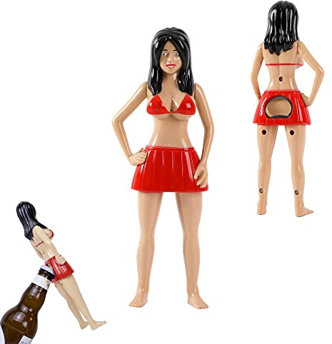 I-TOTAL ® - Apribottiglie in Plastica Divertente/Apribottiglie Funny, Perfetto per Un Regalo Stravagante (WOMAN)
