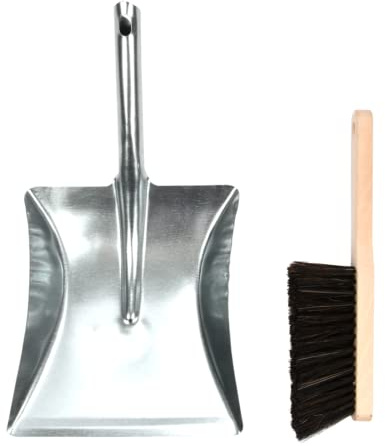 Esschert Design Pelle et balayette carrée Argenté