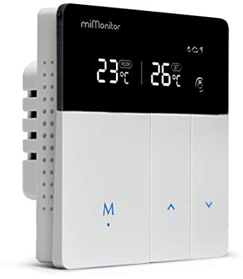 miMonitor Smart WiFi Electric Underfloor Heating Thermostat with Floor Probe, Control from Anywhere Programmable Thermostat, Compatible with Alexa, Google Home, Tuya APP