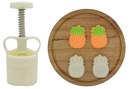 2pcs 25g Cookie Stamps Pineapple Shape, Thickness Adjustable Moon Cake Mold Set Festival DIY Hand Press Cookie Dessert Cutter Pastry Decoration Tool Maker