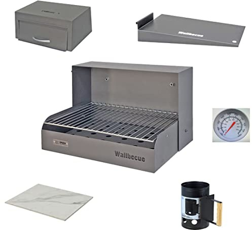 Imex El Zorro - Barbacoa Wallbecue Premium | Acero Resistente | Instalación en la Pared | Parrilla Ajustable para Control de Temperatura