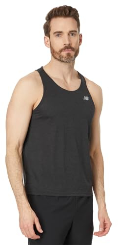 New Balance Herren Athletics Singlet, Black, L