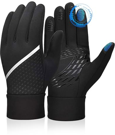 Gant Enfant Chaud Hiver, Gants Velo Enfant Hiver Écran Tactile Thermique, Gant Sport Enfant Antidérapant Imperméable pour Garcon Filles Equitation Running Entraînement Football Ski