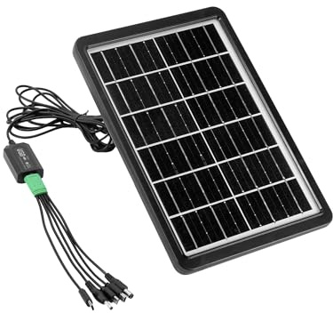 QWORK® Solar Handy Ladegerät Mini USB Solarpanel für Outdoor Aktivitäten - 6V 8W 1.6A - IP65 Wasserdicht
