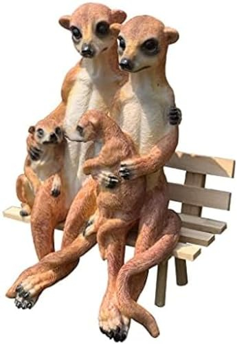 Gartenfiguren, Gartensimulation, Erdmännchen Und Erdmännchen, Dekoration, Ornamente, Kunstharz, Kunsthandwerk, Tierskulptur, Ornament, Außenhof, Gartendekoration, Kunstdekoration Für Terrasse, Ras