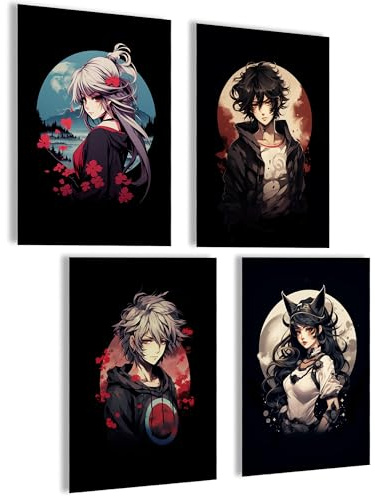 mojoliving Poster Anime Set Anime Deko Bilder für Manga Wall für japanische Deko Zimmer Aesthetic Poster für Wand Collage