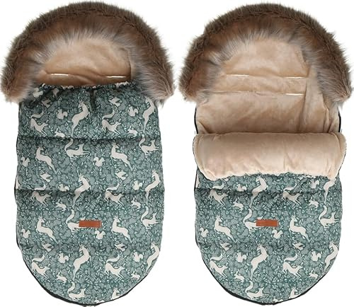 Babymam Baby Footmuff Collar Stroller Pushchair Husky Warm Deer