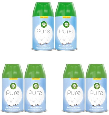 Air Wick Freshmatic Max Raumspray DUO PURE – Nachfüller für den Air Wick Freshmatic Max – Duft: Frische Wäsche – 2 x 250 ml Nachfüller (Packung mit 3)