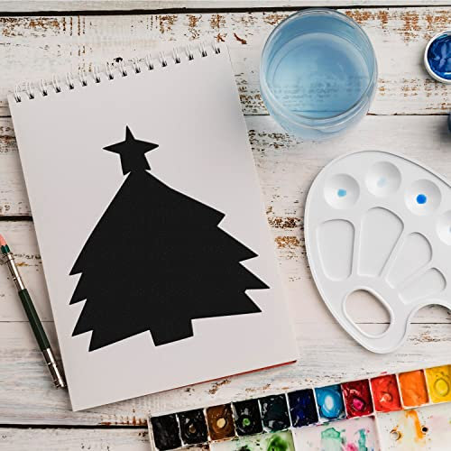 Schablone Weihnachten Tannenbaum v4 Design Stencil DIY Airbrush Muster Wandgestaltung Sprühschablone 15 x 15 cm
