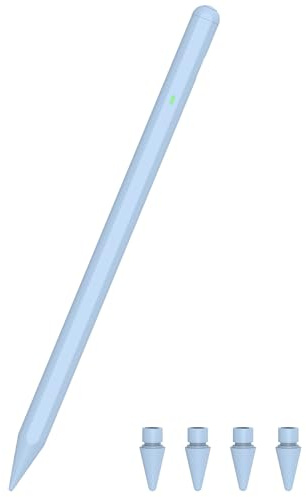 Stift für iPad 2018-2024, Pencil für iPad mit Bluetooth Magnetisch Palm-Rejection Neigungssensitivität, Stylus Pen für i-Pad Pro 13''/12,9''/11'', i-Pad 10/9/8/7/6, Mini 6/5, Air 5/4/3
