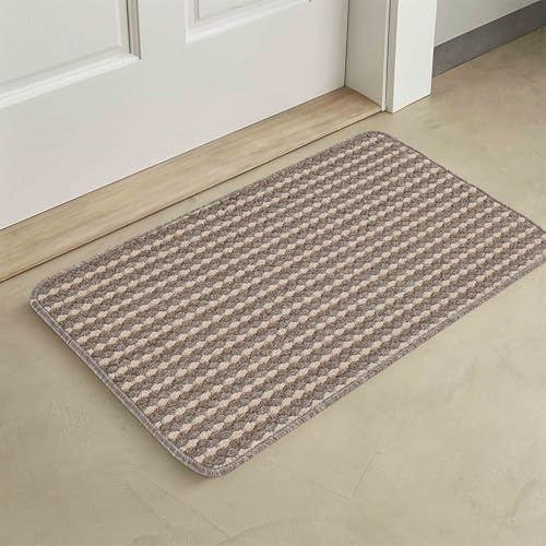 Rugs by Desire Eden Washable door mat Kitchen mat - Floor mat Door Dirt Trapper - Non Slip Door mats indoor - Beige, 40x60 cm