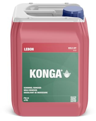Konga Eliminador de moho y moho para baños, cocinas, lavaderos, exteriores, piscinas, gimnasios, cocinas grandes, almacenes frigoríficos (10 litros)