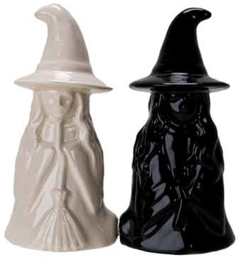 Pacific Giftware Salière et poivrière Mystical Sorcière blanche et noire