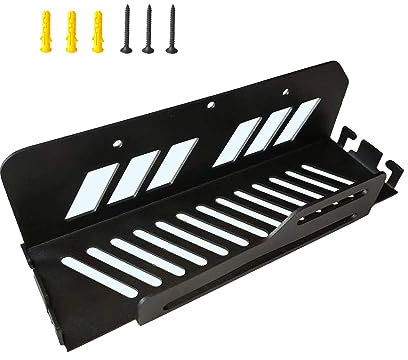 Duyeuau Sturdy Metal Bracket Wall Mounted Holder Stand Gaming Setup Rack With Cable Management For Switches Console