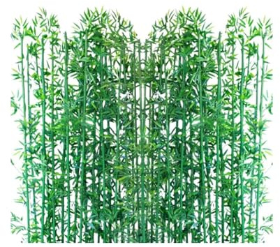 Künstliche Bambuspflanzen für DIY-Dekoration, für den Innen- und Außenbereich, künstlicher Bambus-Seidenbaum mit Blättern, ideal für Gartensichtschutz, Innenhofdekoration und Raumteiler