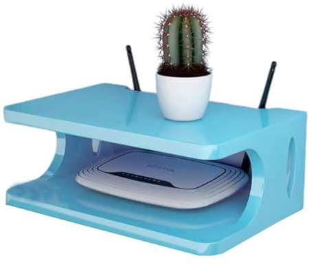 Wandmontiertes TV-Regal mit Multimedia-Aufbewahrung – Organisieren Sie Kabelboxen, Router, Fernbedienungen, Spielekonsolen für eine ordentliche Unterhaltung