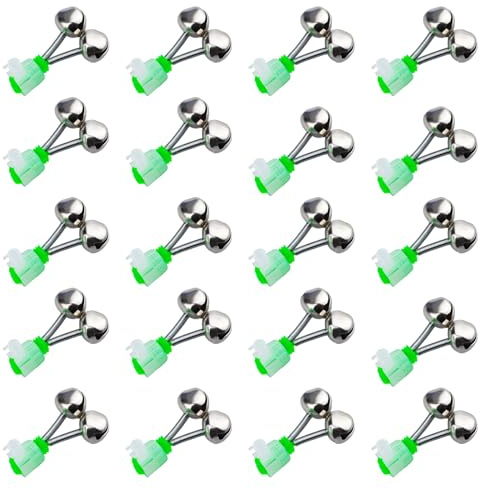 Gurxi 20 Stück Spiralclip Angelglocken Wels Bissanzeiger Glocke Spiralclip Fischglocken Aalglocke Rutenglocke Angeln Bissanzeiger Für Angelbegeisterte Angelrutenalarm