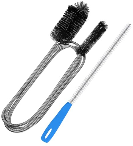 2 PCS Drain Unblocker Tools,Multifunctional Flexible 61 inch Double Ended Nylon Pipe Cleaner Brush and 17.7 inch Sink Unblocker Brush for Bathroom Toilet Kitchen Plug Hole,Reusable Drain Rods