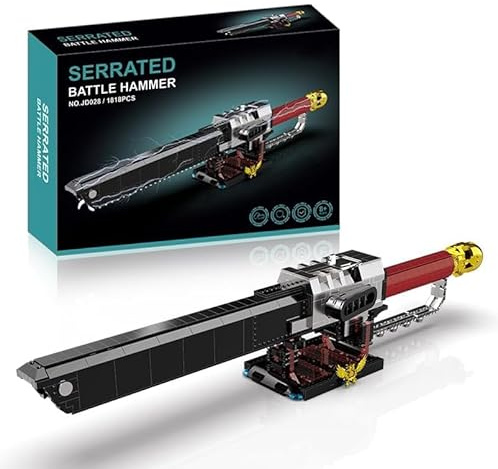 Sosuy Kit Chainsword Blocchi da Costruzione – Replica Arma Fantasy Space Marine 40K, Giocattolo STEM per Bambini e Adulti 6+