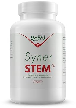 SynerSTEM | Stimulateur Naturel de Cellules Souches | AFA Klamath, Thé Vert, Myrtille Sauvage, Vitamine D3 | 60 Gélules | 1 Mois | SynerJ Health