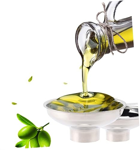 Ciieeo Embudo Inoxidable Gran Diámetro Boca Ancha para Cocina Relleno de Mermeladas Conservas y Alimentos