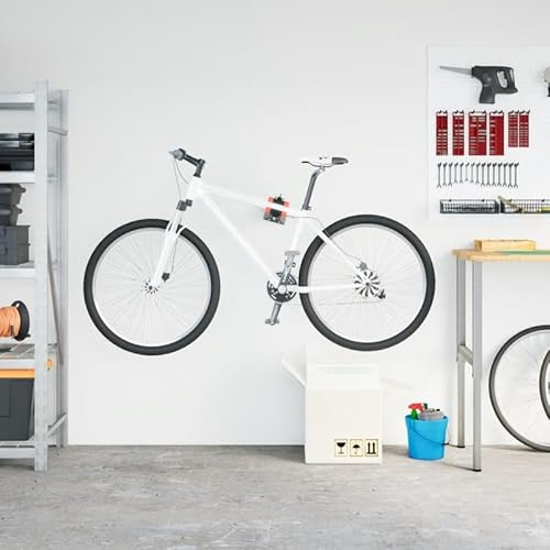 Eleganz Fahrrad-Montageständer klappbar für Wandmontage - Pulverbeschichteter Stahl & TPR - Platzsparend & stabil für Einräder - Ideal für Garage, Keller oder Wohnung