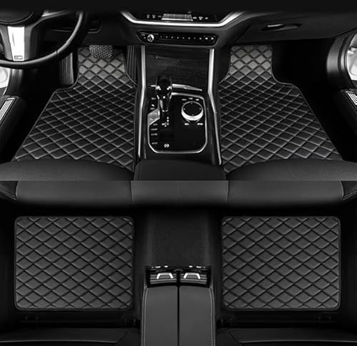 4 Pezzi Tappetini Auto Pelle per Hyundai Tucson Hybrid (2023 2024 2025), Tutte Le Stagioni Impermeabile Anti Scivolo Tappeti Accessori per Auto,Black