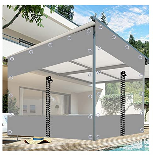 AGLZWY Lona Transparente Impermeable Exterior Cortina PVC Cortinas de para Invernadero, Garaje, Aislamiento Vegetal, Pérgola(9.84x9.84ft/3x3m)