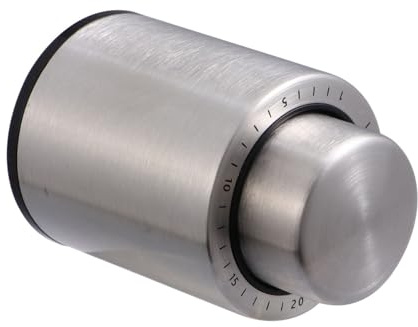 IWOWHERO Tappo per Sottovuoto a Pressione in Silicone e ABS con Datario Girevole Sigillante Riutilizzabile per Conservazione Freschezza Bottiglie Accessorio per Domestico Bar Argento