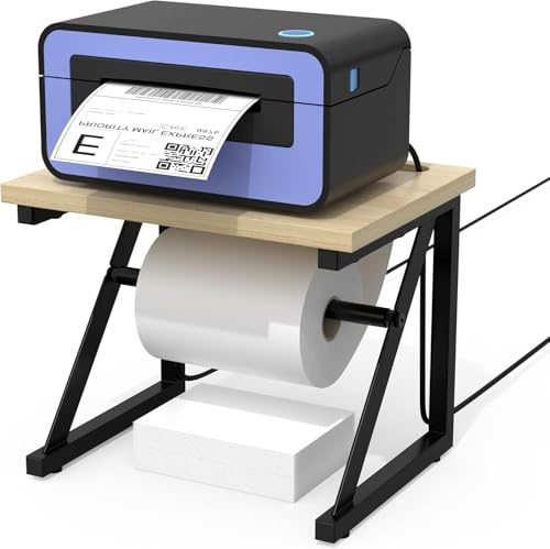 Alyoen Etikettenhalter für Etikettenrollen und Desktop-Etikettendrucker, Geeignet für Desktop Thermo-Etikettendrucker, Versandetiketten Drucker und DHL Etikettendrucker (C-Form)