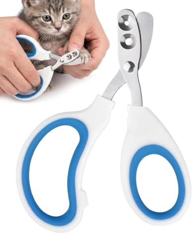 Krallenschere Katzen, Professionelle Katzennagelschere mit Sicherheitsfunktion und ergonomischem Griff,Zum Schneiden von Krallen bei Katzen,Hunden, Kleintieren und Vögeln,mit rostfreien Edelstahlkling