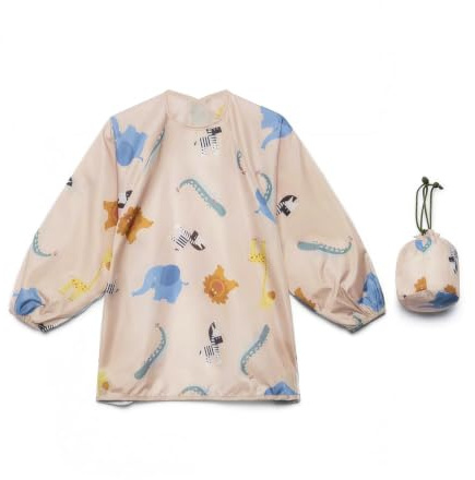 NOUI NOUI Lätzchen Langarmshirt Babys & Kleinkinder | Lätzchen mit Ärmeln & Tischbefestigung | Dünnes & weiches Lätzchen für Babys ab dem 4. Monat | Waschmaschinen geeignet, abwaschbar, verstellbar