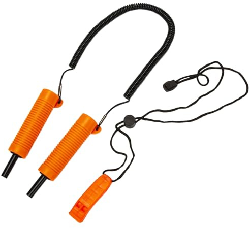 OSNIYAW Kit di sicurezza per la pesca sul ghiaccio, fischietto retrattile, scopino per tacchetti, set di accessori di emergenza, plettro flessibile