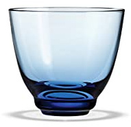 Holmegaard Wasserglas 35 cl Flow aus mundgeblasenem Glas für Getränke, blau