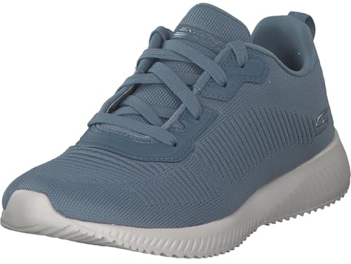 Skechers Bobs Squad Tough Talk, Zapatillas Mujer, Lt Blue Engineered Knit, 37.5 EU