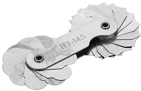 Radius Gauge Stainless Steel Radius Fillet Gauge External Internal Concave Convex Measuring Tool with Clear Marking and Rust Protection for Tool and Die Makers Check