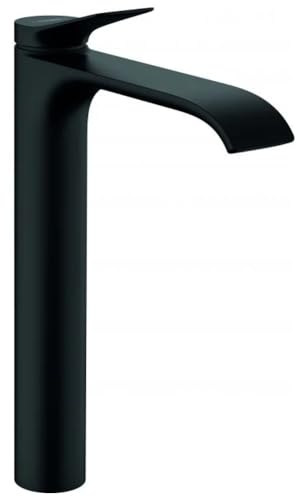 hansgrohe Waschtischarmatur Vivenis, Wasserhahn Bad mit Auslauf Höhe 250 mm, Badarmatur wassersparend, Mattschwarz