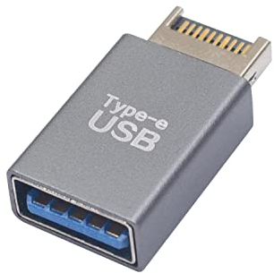 Duttek USB Front Panel Adapter, High Speed USB 3.1 Type E to USB 3.0 Adapter Converter, 10Gbps Type E Male to USB 3.0 Female Motherboard Internal Adapter for Computer.