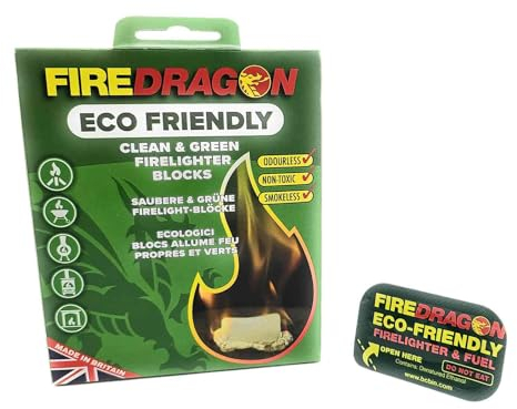 Brennstoff FIREDRAGON 6 x 27g Tablets 1 Packung mit 6 Tabs Feueranzünder für drinnen und draußen solide Blöcke Fire Dragon