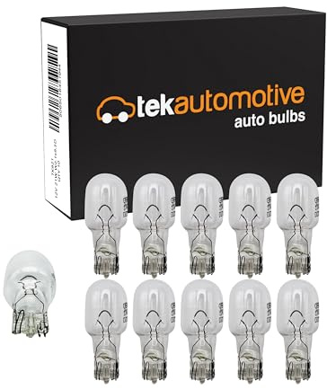 Tek Automotive 921 Car Bulbs Brake Light Tail Light Indicator Light Reverse Light Bulb Fog Light 12V 21W W2.1x9.5D Capless Car Light Bulbs - Box of 10