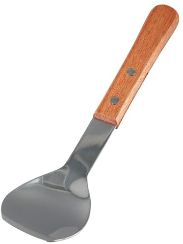 hobbyme Ice Cream Scoop Stainless Steel Ice Cream Shovel with Wooden Handle Dessert Spade Butter Cutter Flat Ice Cream Metal Spade for Dining Kitchen Utensil, Home Commercial