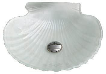 ANPAHI Aufsatzwaschbecken für Badezimmer, muschelförmiges Waschbecken, Waschschüssel für Badezimmer, Glas-Aufsatzwaschbecken, Garderobenwaschbecken mit Pop-up-Ventil – ohne Wasserhahn Made in China